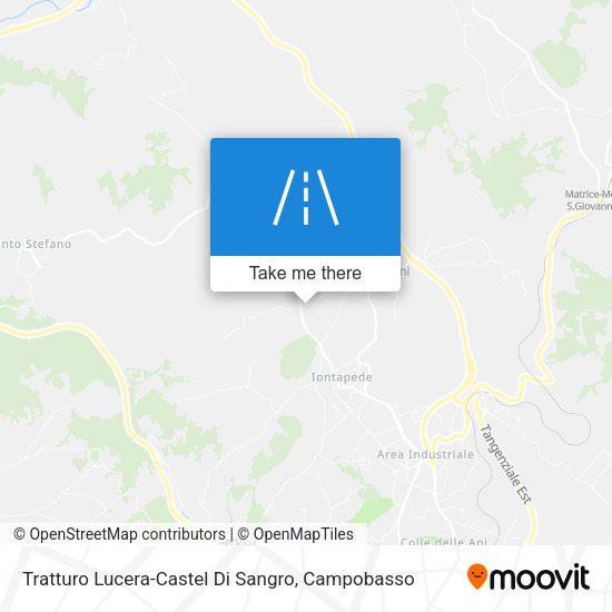 Tratturo Lucera-Castel Di Sangro map