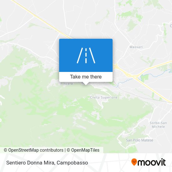 Sentiero Donna Mira map