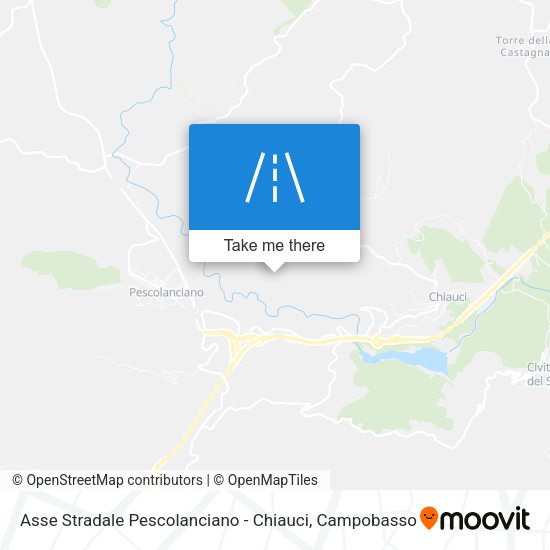 Asse Stradale Pescolanciano - Chiauci map