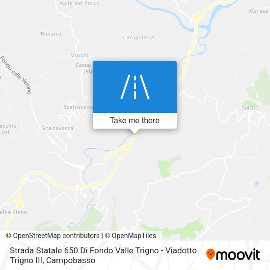 Strada Statale 650 Di Fondo Valle Trigno - Viadotto Trigno III map
