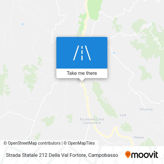 Strada Statale 212 Della Val Fortore map
