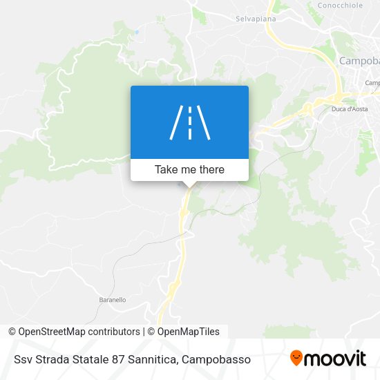 Ssv Strada Statale 87 Sannitica map