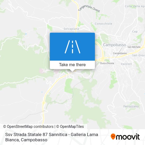 Ssv Strada Statale 87 Sannitica - Galleria Lama Bianca map