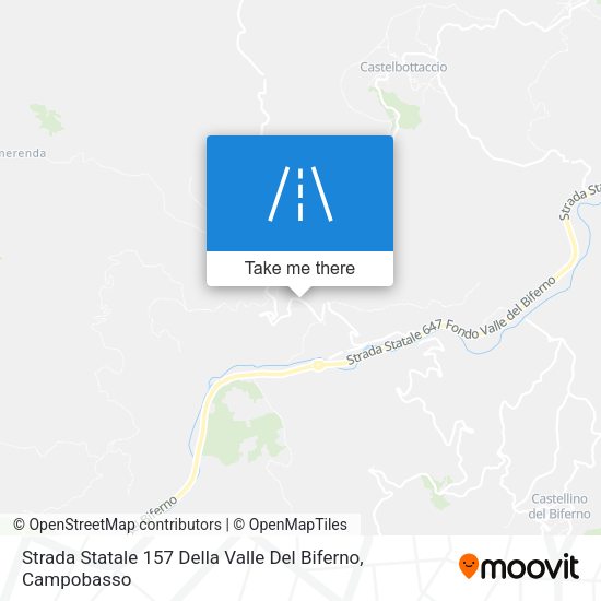 Strada Statale 157 Della Valle Del Biferno map