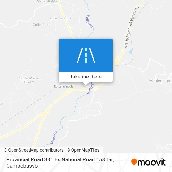 Provincial Road 331 Ex National Road 158 Dir map