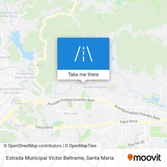 Estrada Municipal Victor Beltrame map