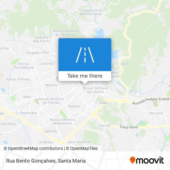 Mapa Rua Bento Gonçalves