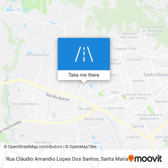 Mapa Rua Cláudio Amandio Lopes Dos Santos