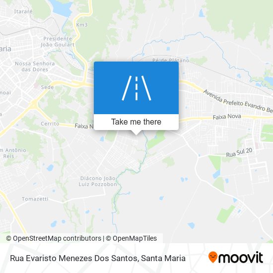 Mapa Rua Evaristo Menezes Dos Santos