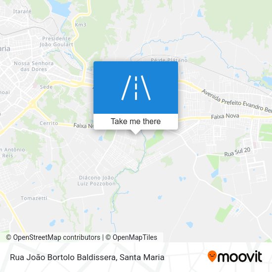Rua João Bortolo Baldissera map