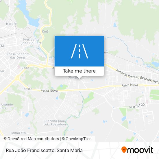Mapa Rua João Franciscatto