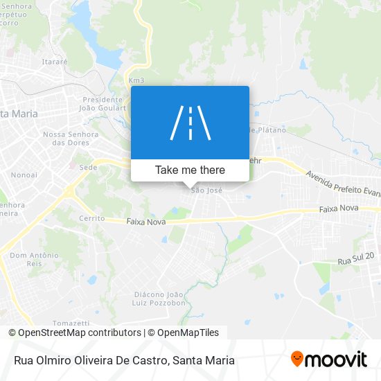 Mapa Rua Olmiro Oliveira De Castro