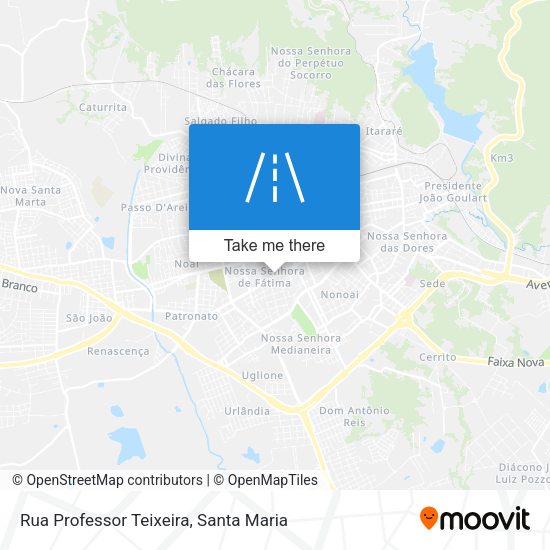 Rua Professor Teixeira map