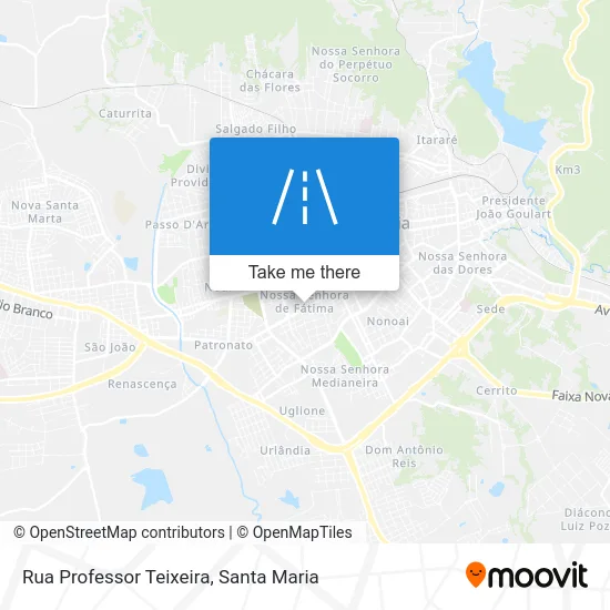 Rua Professor Teixeira map