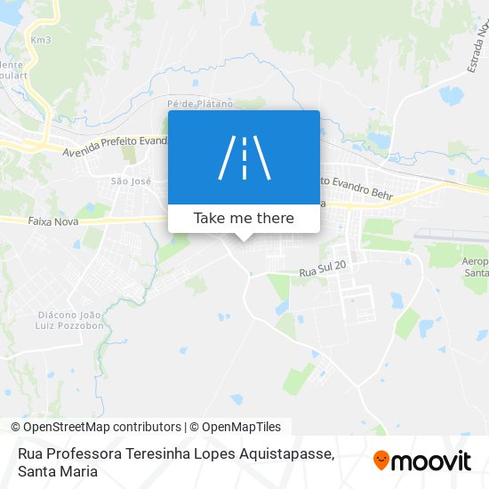 Rua Professora Teresinha Lopes Aquistapasse map