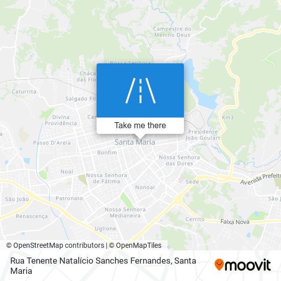 Mapa Rua Tenente Natalício Sanches Fernandes