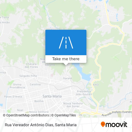 Mapa Rua Vereador Antônio Dias