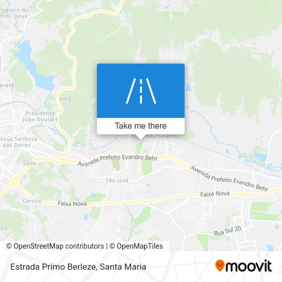 Estrada Primo Berleze map