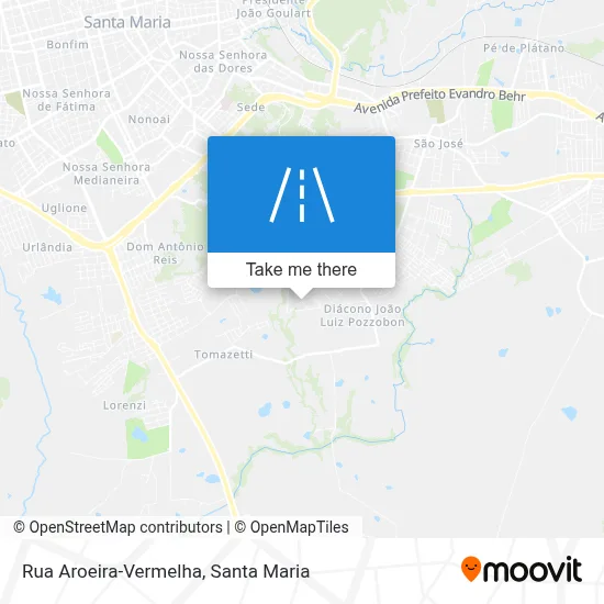 Rua Aroeira-Vermelha map