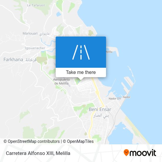 Carretera Alfonso XIII map