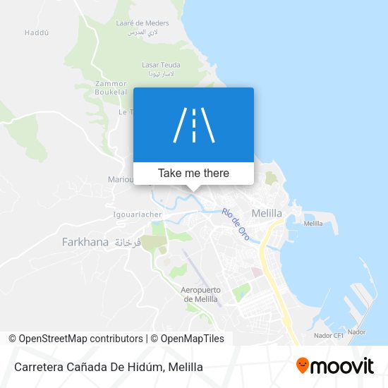 Carretera Cañada De Hidúm map