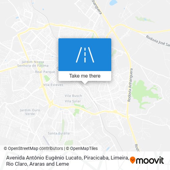 Mapa Avenida Antônio Eugênio Lucato