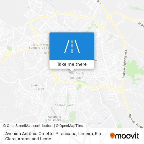 Mapa Avenida Antônio Ometto