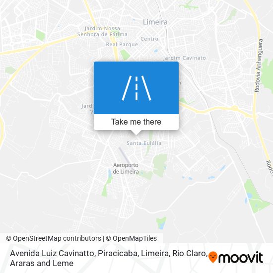 Mapa Avenida Luiz Cavinatto