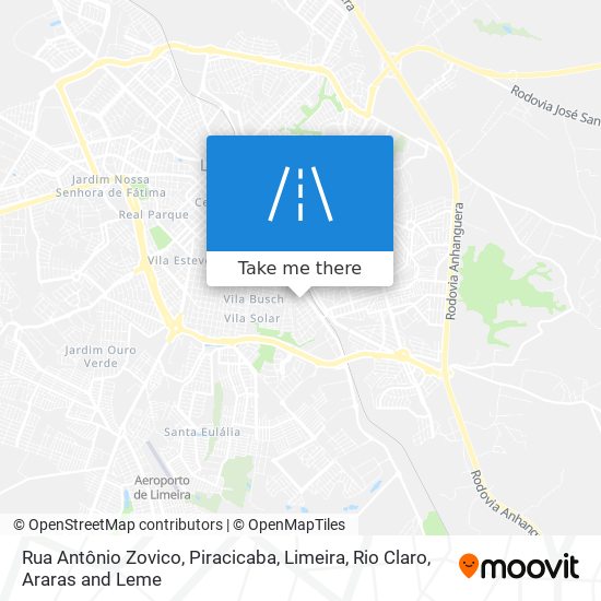 Mapa Rua Antônio Zovico