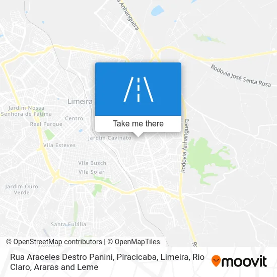 Rua Araceles Destro Panini map