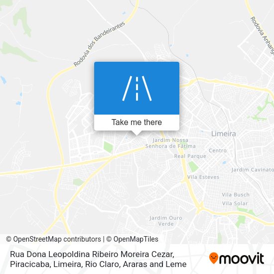 Rua Dona Leopoldina Ribeiro Moreira Cezar map