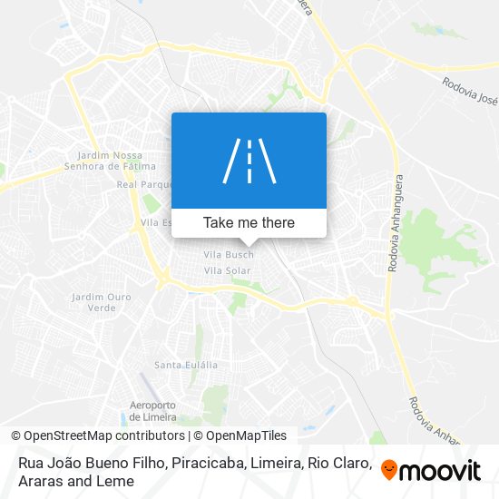 Mapa Rua João Bueno Filho