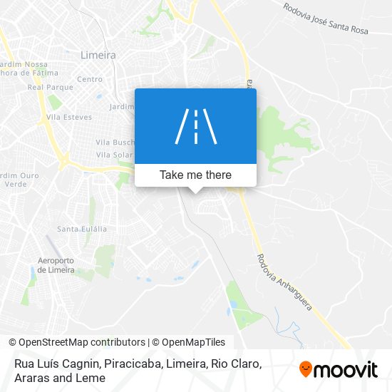 Mapa Rua Luís Cagnin