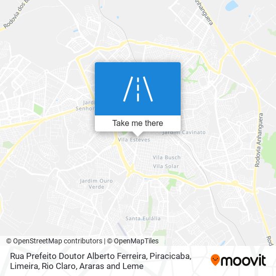 Mapa Rua Prefeito Doutor Alberto Ferreira