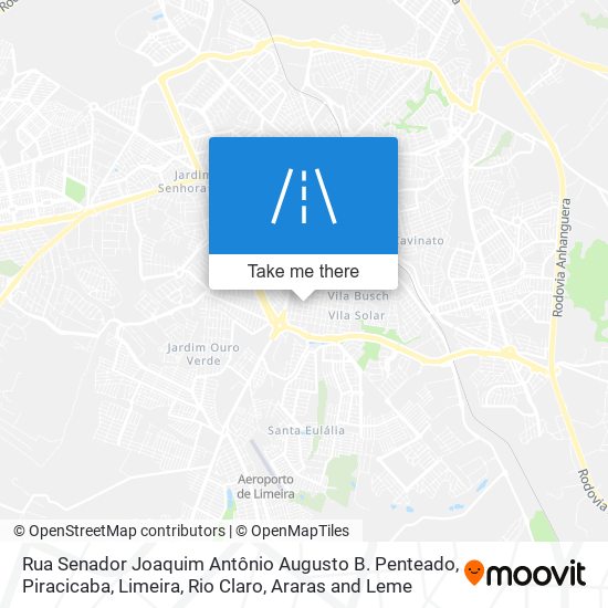 Mapa Rua Senador Joaquim Antônio Augusto B. Penteado