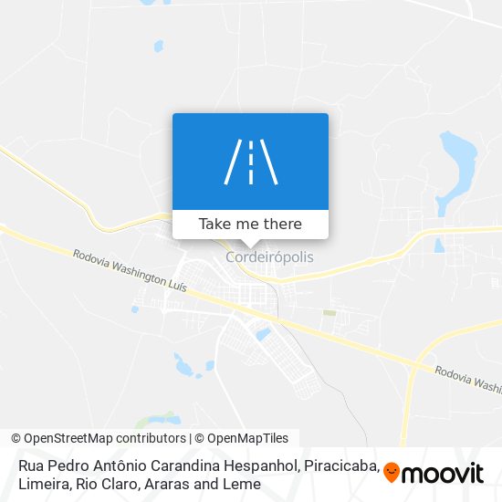 Mapa Rua Pedro Antônio Carandina Hespanhol