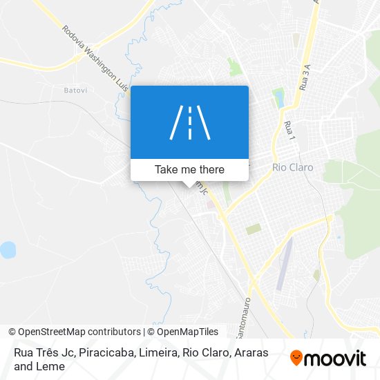 Mapa Rua Três Jc