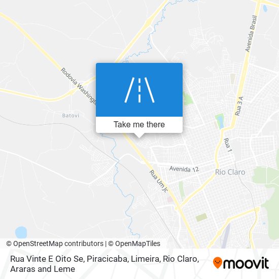 Rua Vinte E Oito Se map