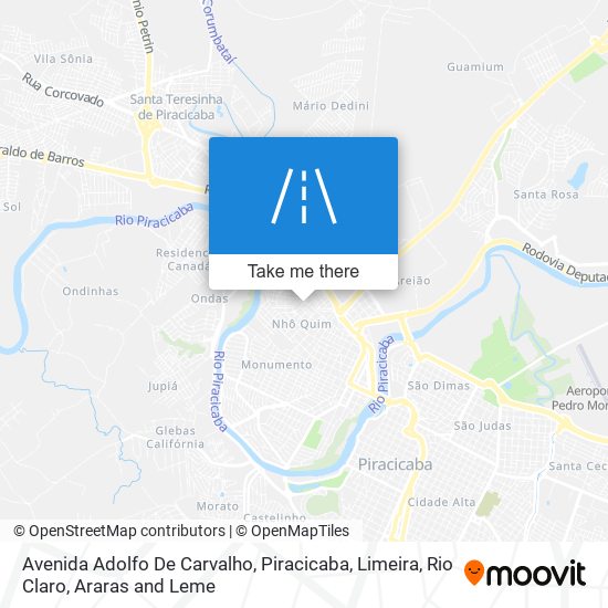 Mapa Avenida Adolfo De Carvalho