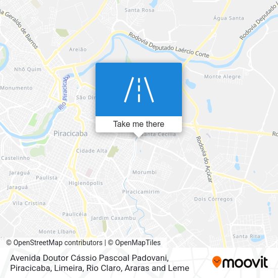 Avenida Doutor Cássio Pascoal Padovani map