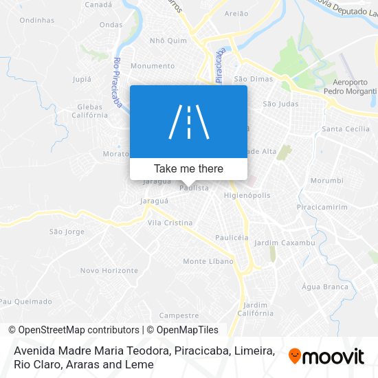 Avenida Madre Maria Teodora map