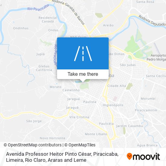 Mapa Avenida Professor Heitor Pinto César