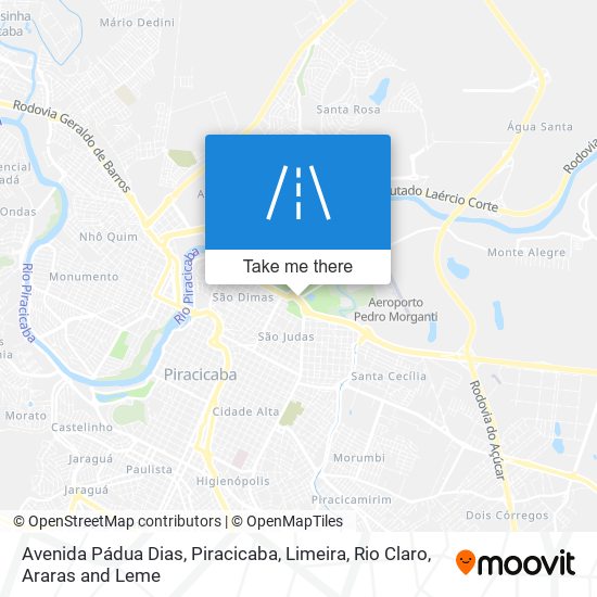 Mapa Avenida Pádua Dias