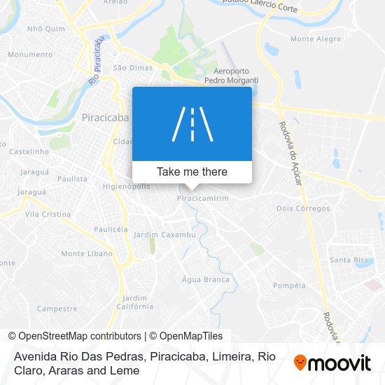 Avenida Rio Das Pedras map