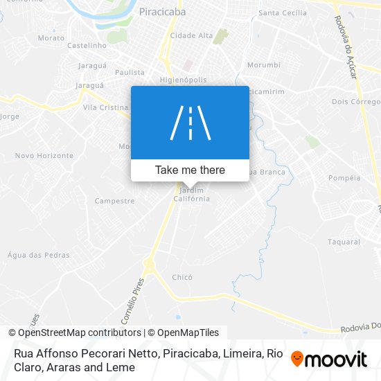 Mapa Rua Affonso Pecorari Netto