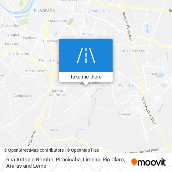 Mapa Rua Antônio Bombo