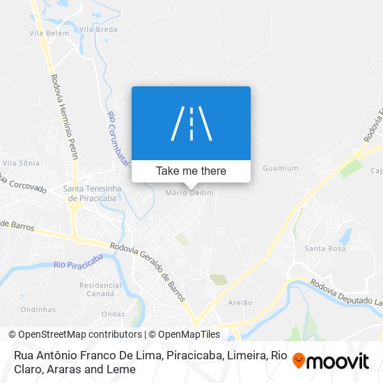 Rua Antônio Franco De Lima map