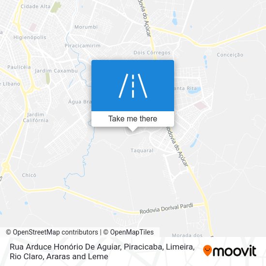 Rua Arduce Honório De Aguiar map