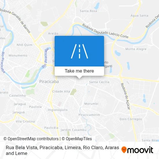 Rua Bela Vista map