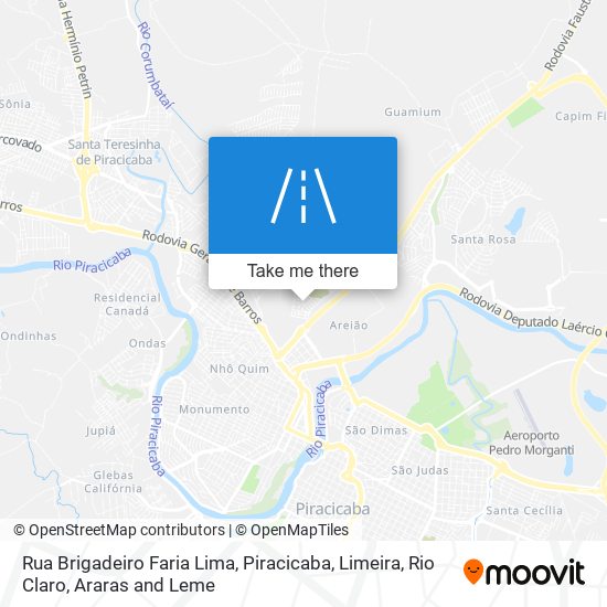 Mapa Rua Brigadeiro Faria Lima